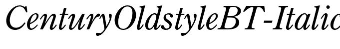 CenturyOldstyleBT-Italic