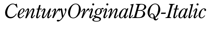 CenturyOriginalBQ-Italic