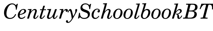 CenturySchoolbookBT-Italic