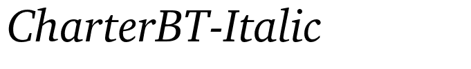 CharterBT-Italic