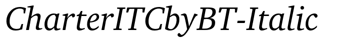 CharterITCbyBT-Italic