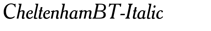 CheltenhamBT-Italic