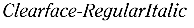 Clearface-RegularItalic