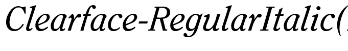 Clearface-RegularItalic(1)