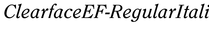 ClearfaceEF-RegularItalic