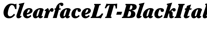 ClearfaceLT-BlackItalic