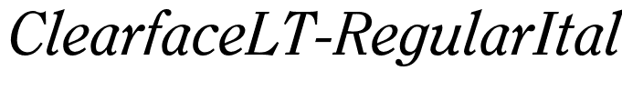 ClearfaceLT-RegularItalic