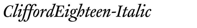 CliffordEighteen-Italic