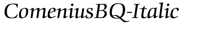 ComeniusBQ-Italic