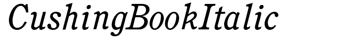 CushingBookItalic