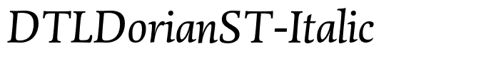 DTLDorianST-Italic