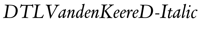 DTLVandenKeereD-Italic