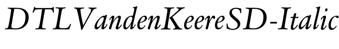 DTLVandenKeereSD-Italic