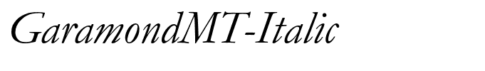 GaramondMT-Italic