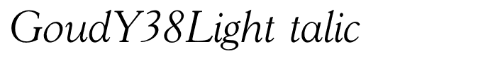 GoudY38LightItalic