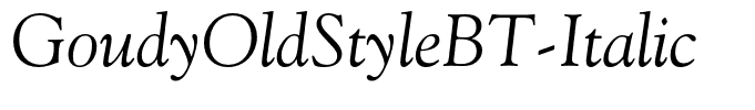 GoudyOldStyleBT-Italic