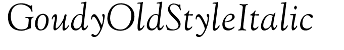 GoudyOldStyleItalic