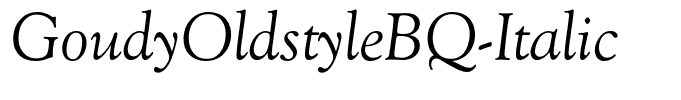 GoudyOldstyleBQ-Italic