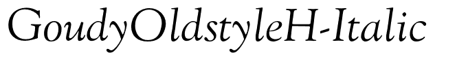 GoudyOldstyleH-Italic