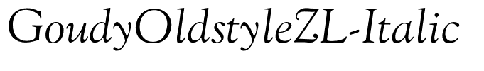 GoudyOldstyleZL-Italic