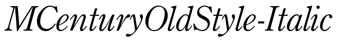 MCenturyOldStyle-Italic