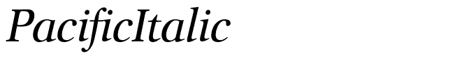 PacificItalic