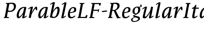 ParableLF-RegularItalic