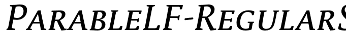 ParableLF-RegularSCItalic