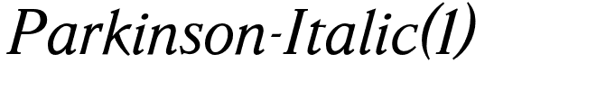 Parkinson-Italic(1)