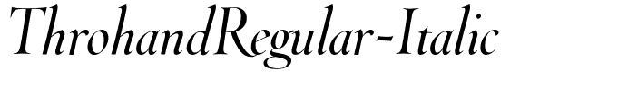 ThrohandRegular-Italic