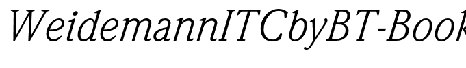 WeidemannITCbyBT-BookItalic