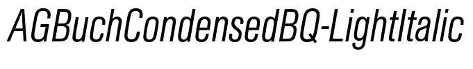 AGBuchCondensedBQ-LightItalic