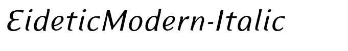 EideticModern-Italic