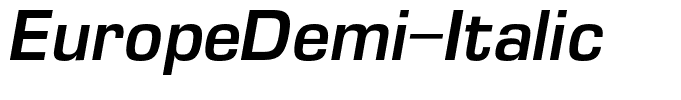 EuropeDemi-Italic