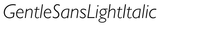 GentleSansLightItalic