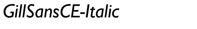 GillSansCE-Italic