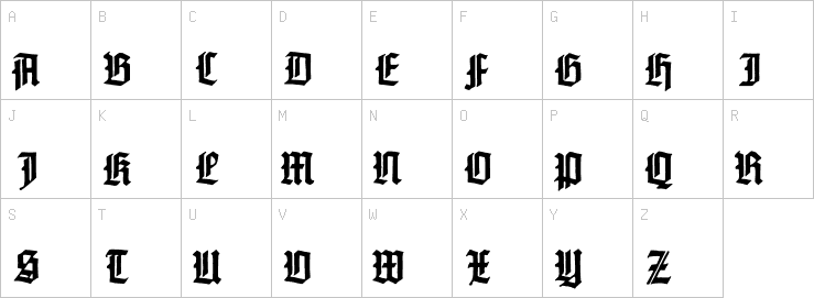 Uppercase characters