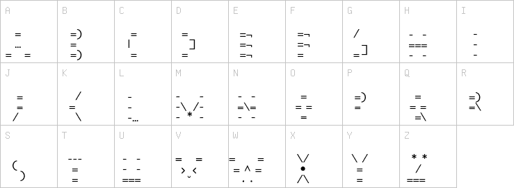 Uppercase characters