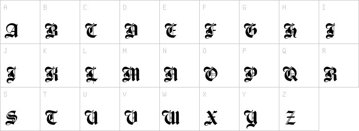 Uppercase characters