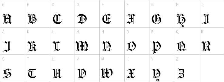 Uppercase characters