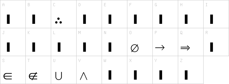 Uppercase characters