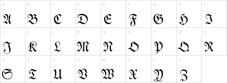 Uppercase characters