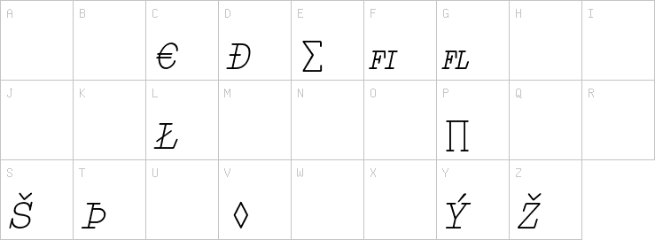 Uppercase characters