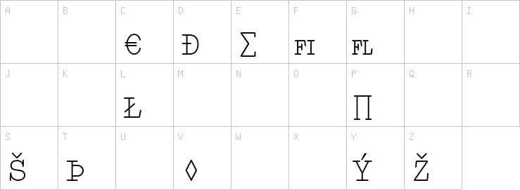 Uppercase characters