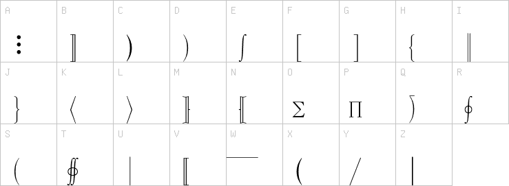 Uppercase characters