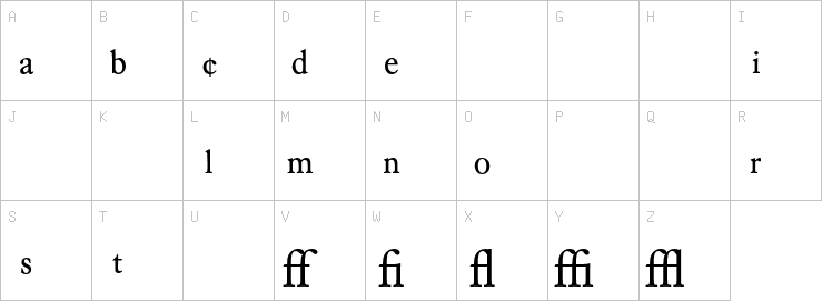 Uppercase characters