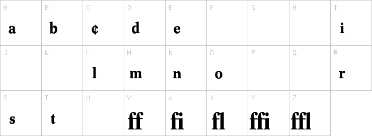 Uppercase characters